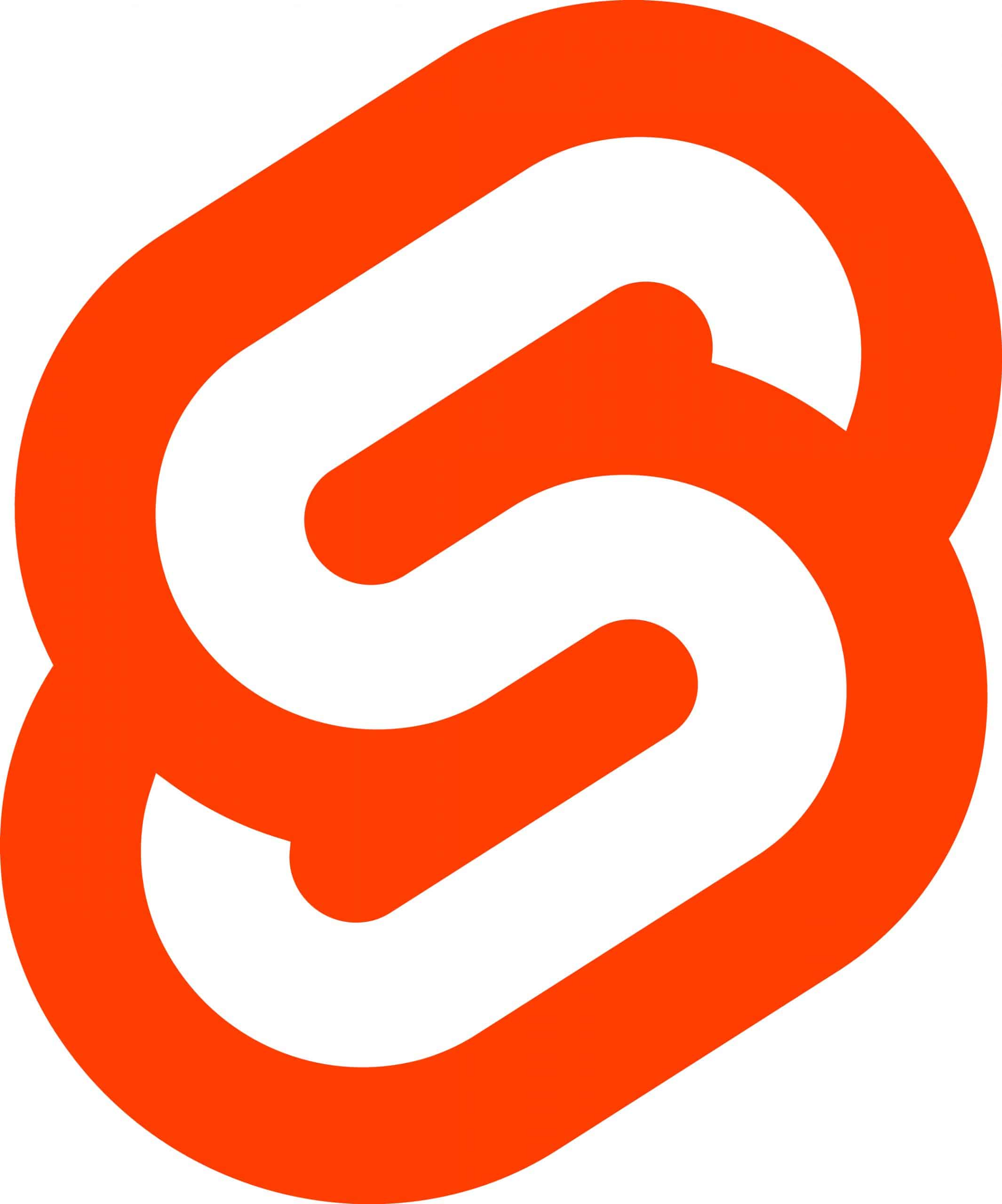 The,Svelte,Framework,Vector,Emblem.,Stylized,Orange,Letter,S,On svelte